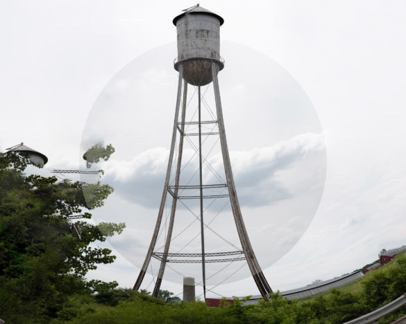 Kent Krugh, _Watertower Near Lima,_ 2019. Archival pigment print, 30 x 30 inches