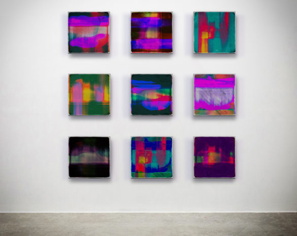 Gary Mesa-Gaido, _String Theory Series #1-9a,_ 2018. Dye-sublimation digital print on aluminum, 80 x 80 inches