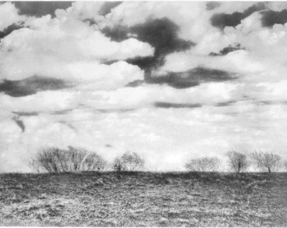 PJ Sturdevant, _Over The Hill,_ 2018. Bromoil print, 23½ x 27½ inches