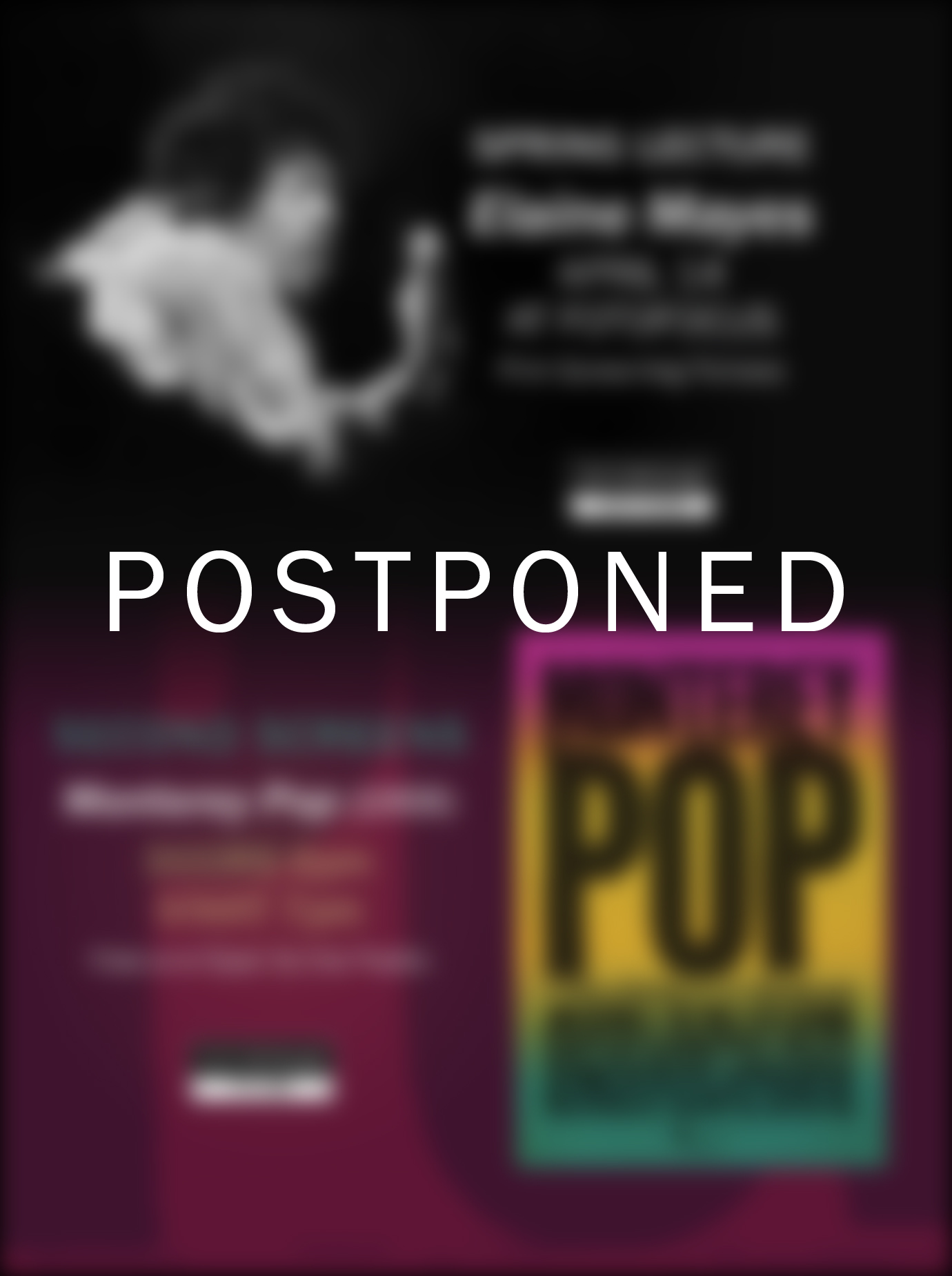 Lecture Postponed