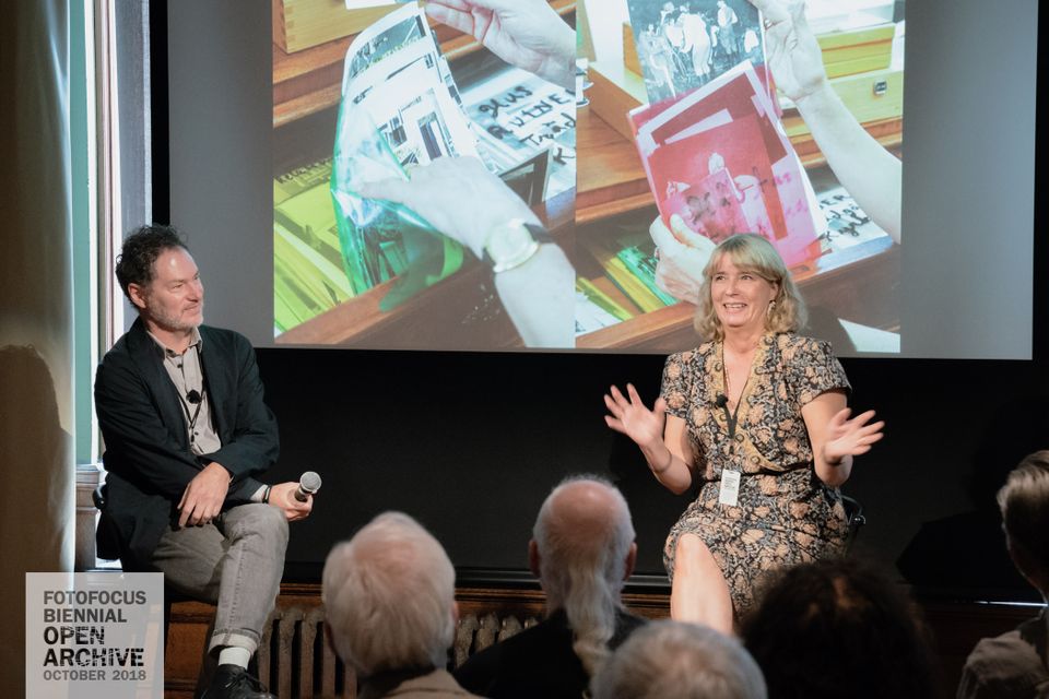 fotofocus biennial 2018 kevin moore with mamma andersson artist talk photo by jacob drabik 1