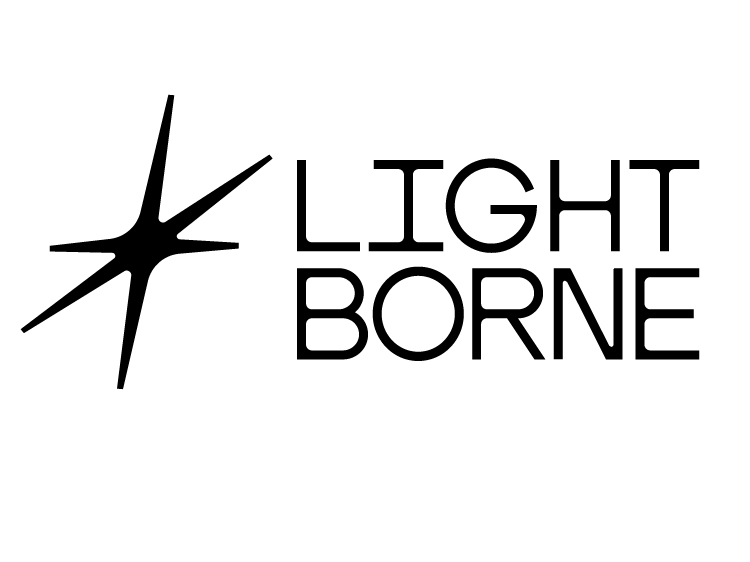 Lightborne Logo in Black and White