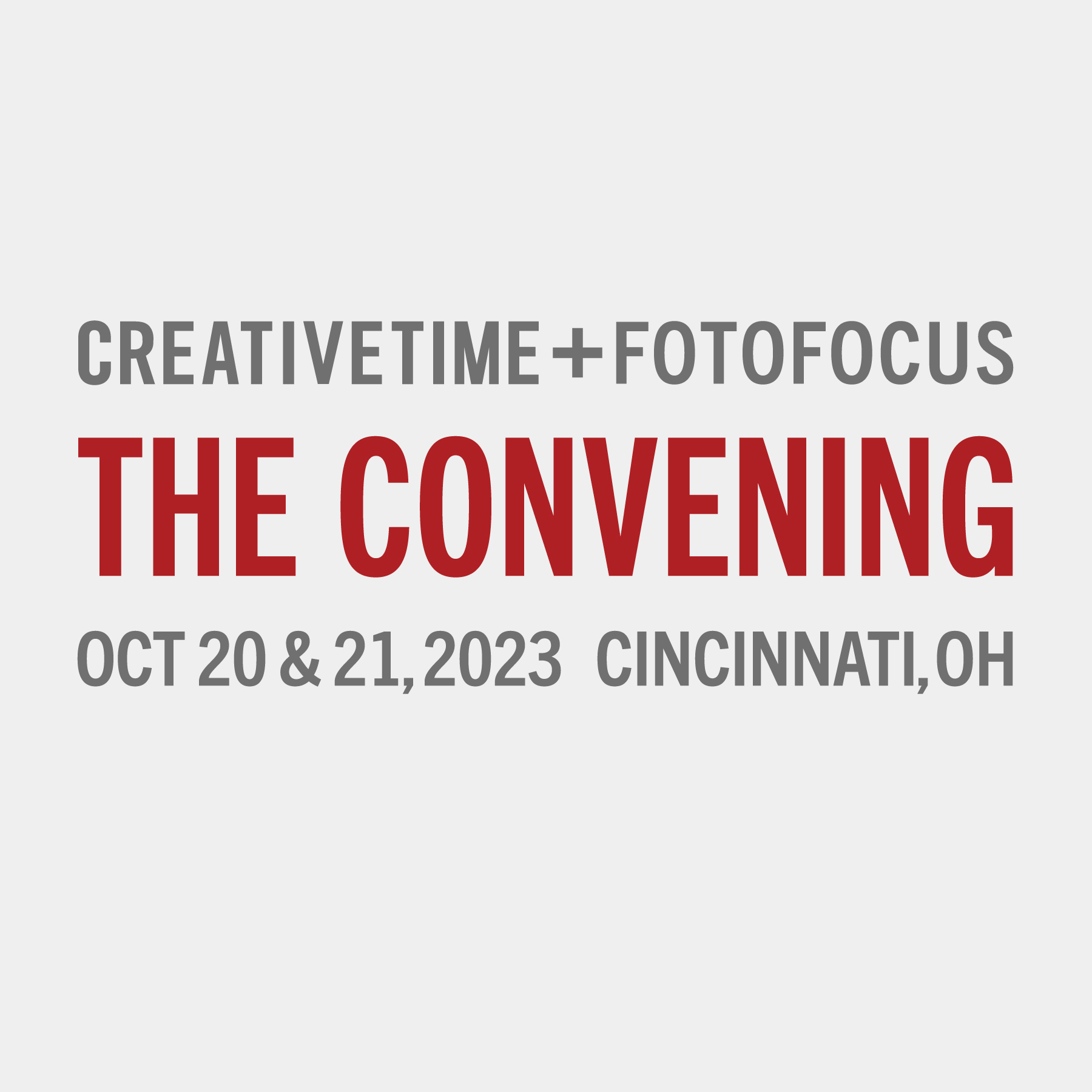 2023 Fotofocus Symposium The Convening Title Banner