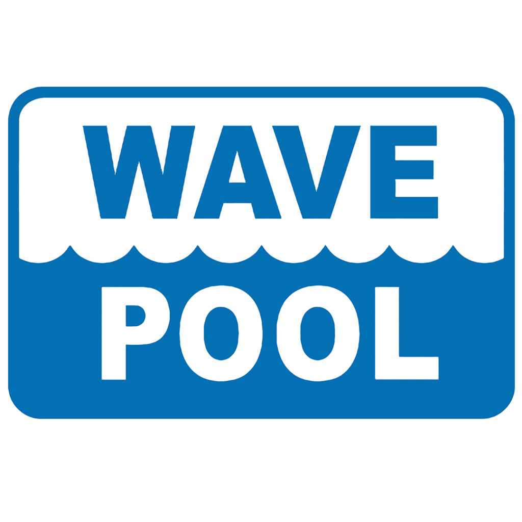 Wave Pool’s blue and white organizational logo