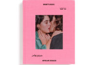 Cover of Myriam Boulos’ publication Whats Ours Event showing a pink book with a couple embracing
