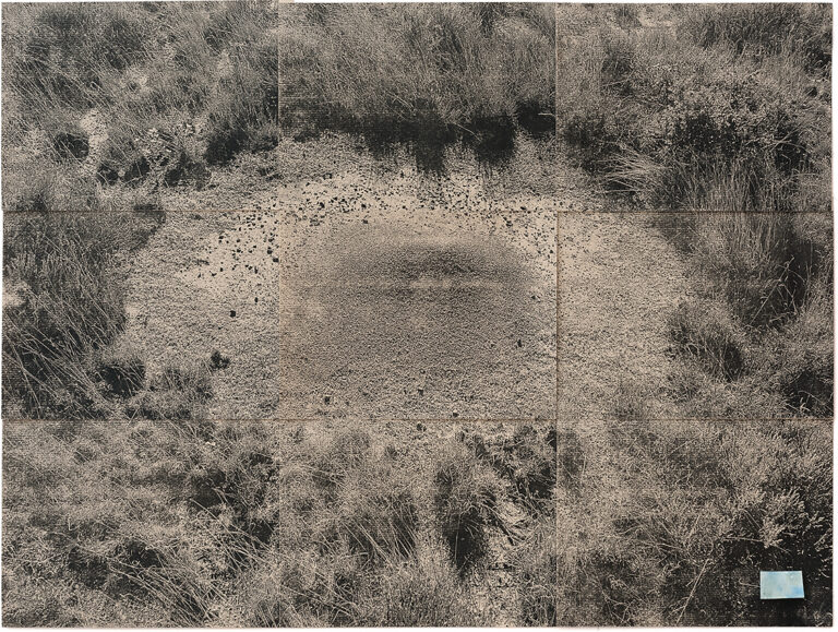 Carnegie Natural Fictions 3 Maisel Emergence New Mexico 4205 45x60 in archival pigment prints on newsprint collage 2023 2025