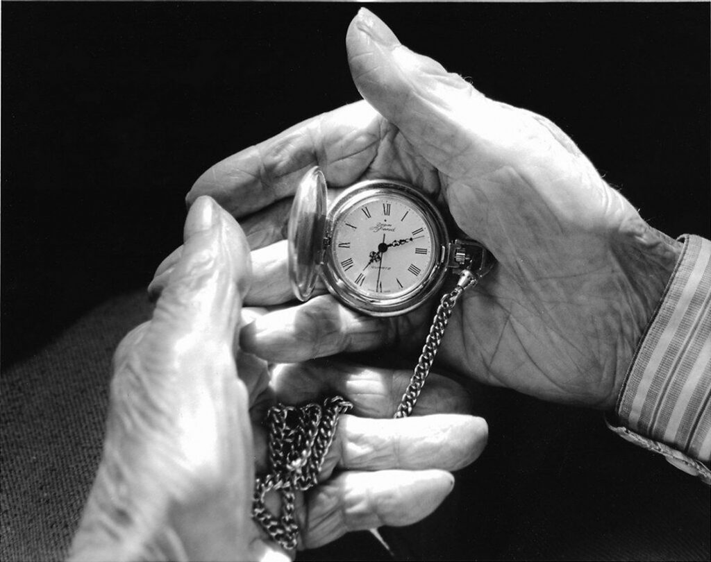 Steve Groh, _We Still Have Time_, n.d. Gelatin silver print, 8 × 10 inches. Courtesy of the artist Delhi Event Cntr Wayfarers 1 DEL Groh We Still Have Time 8x10 Silver Gelatin Pirnt, FotoFocus